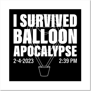 I Survived Balloon Apocalypse Funny Chinese Spy Surveillance Posters and Art